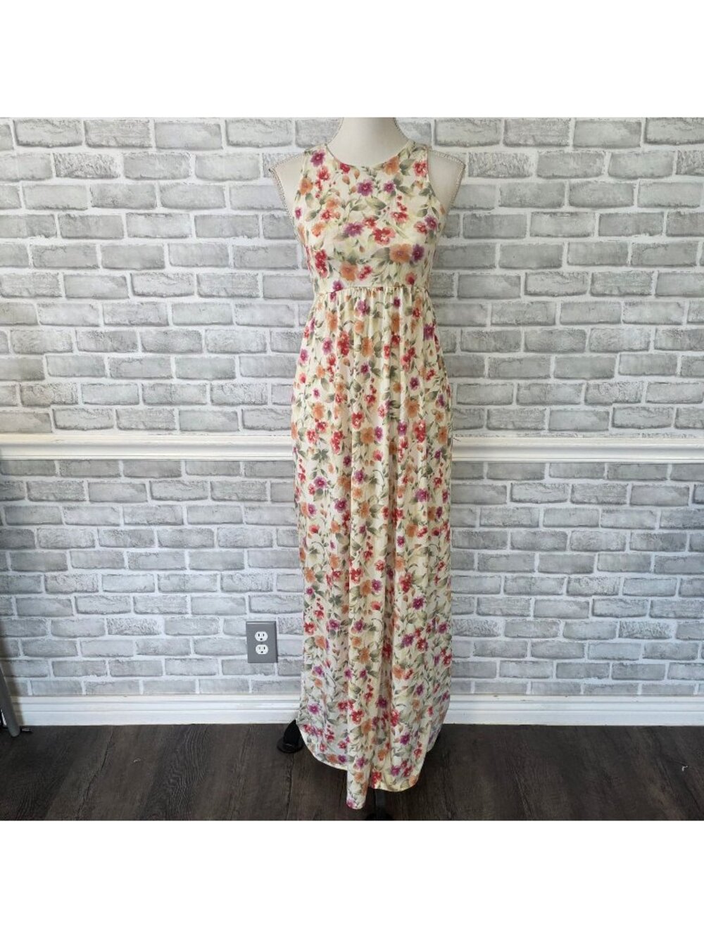 Honey & Lace Floral Maxi Dress XS NWT Boho Cottagecore Romantic Resort